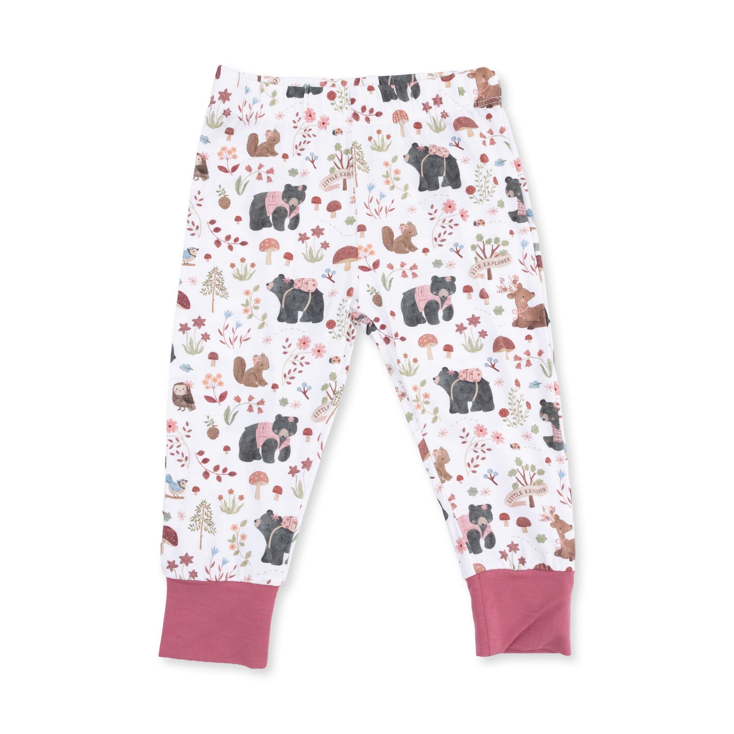 Southern Woodland Animals Pink - Long Sleeve Loungewear Set