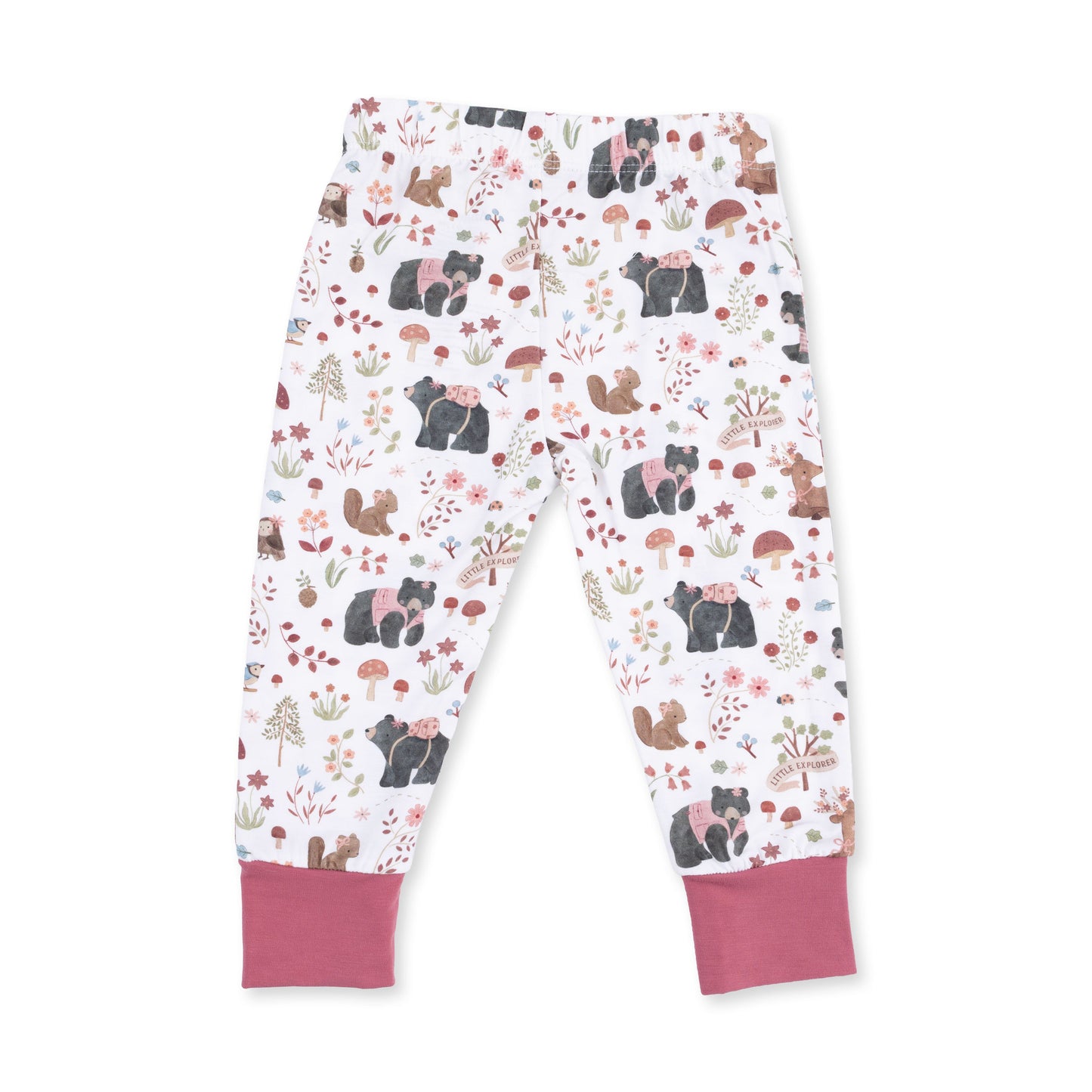Southern Woodland Animals Pink - Long Sleeve Loungewear Set