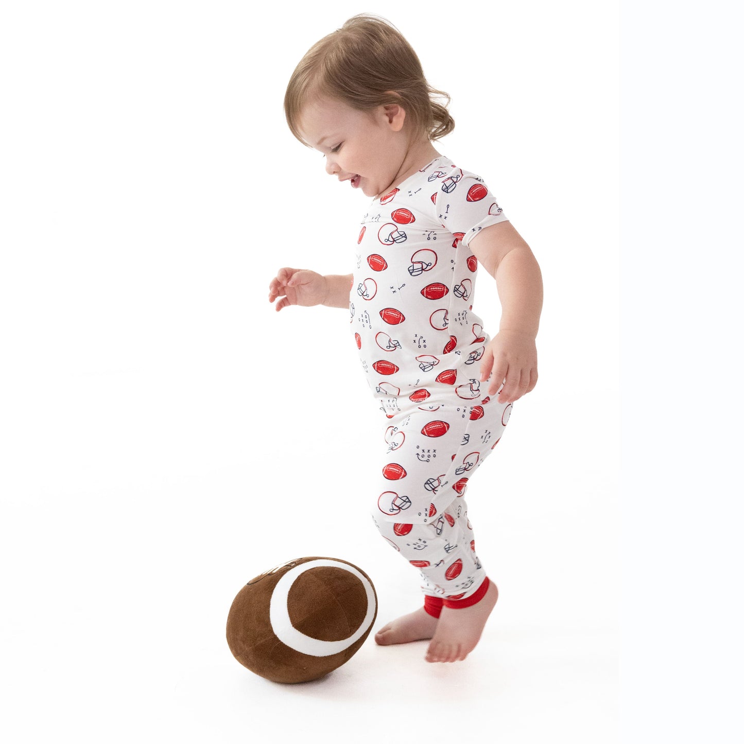 Touchdown Time - Short Sleeve Loungewear Set