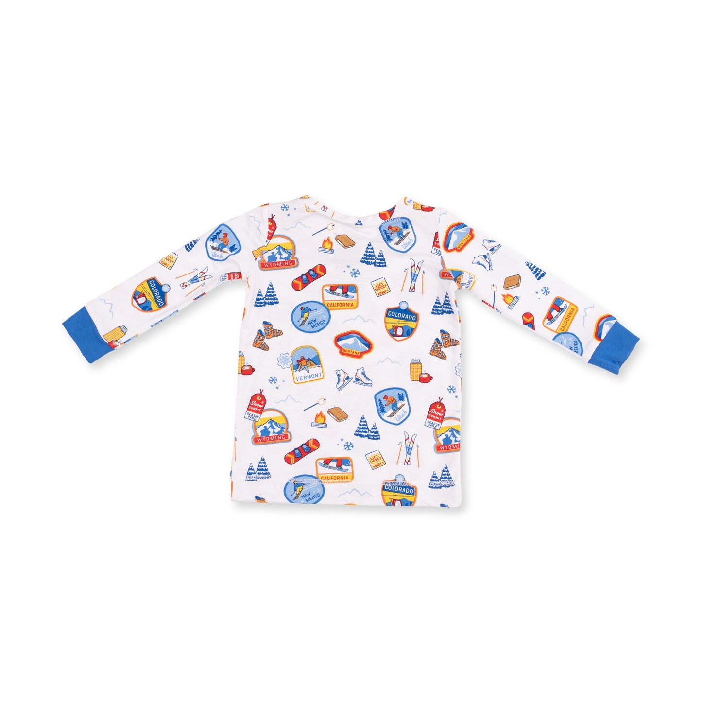 Vintage Ski Patches - Long Sleeve Loungewear Set