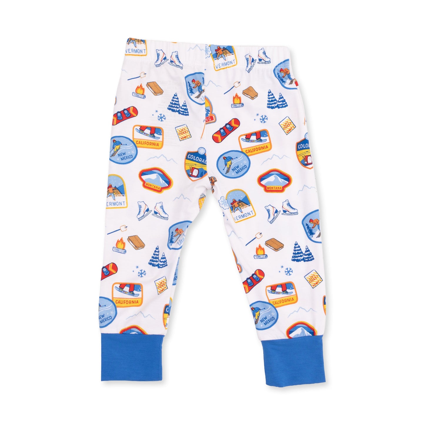 Vintage Ski Patches - Long Sleeve Loungewear Set