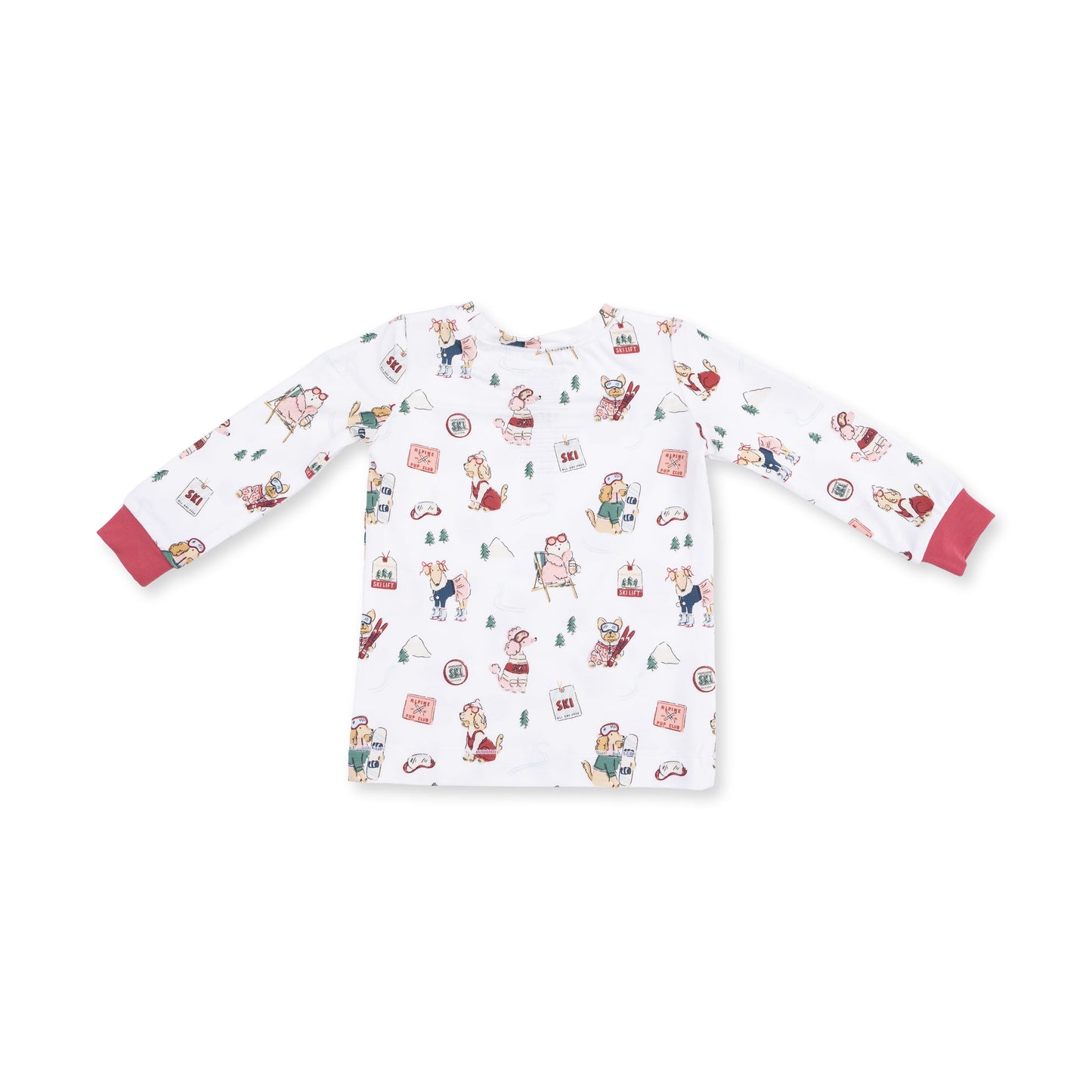 Winter Sports Dogs Pink - Long Sleeve Loungewear Set