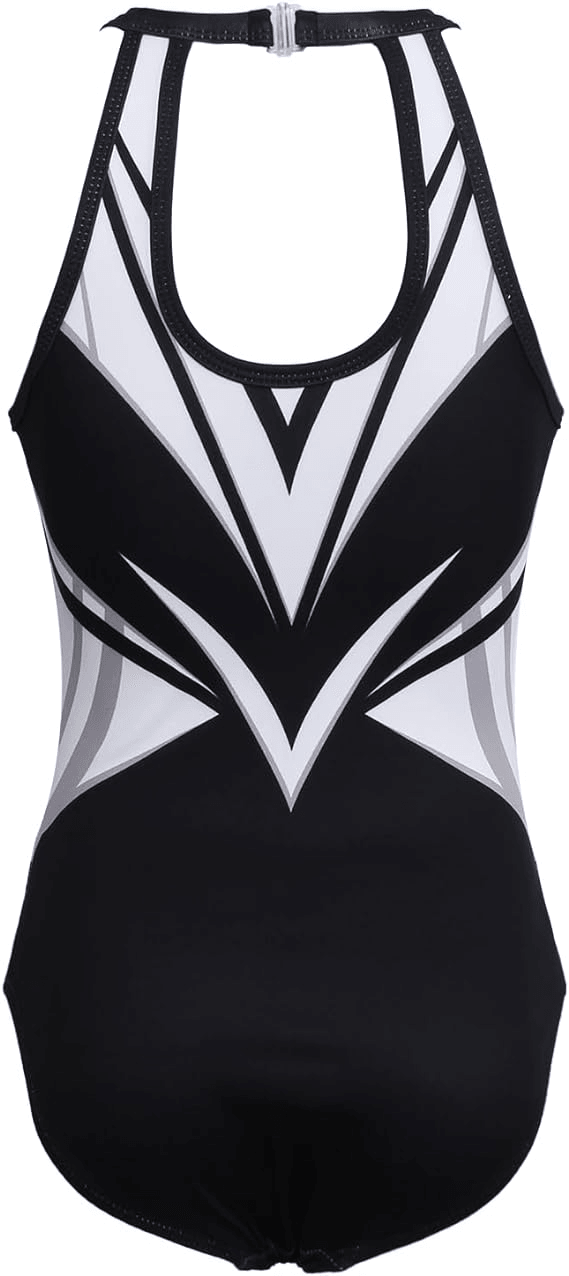 Black and White Starlight Symphony Gymnastics Leotard Set