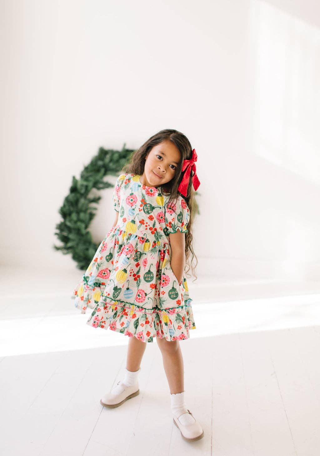 Vintage Ornament Poplin Dress