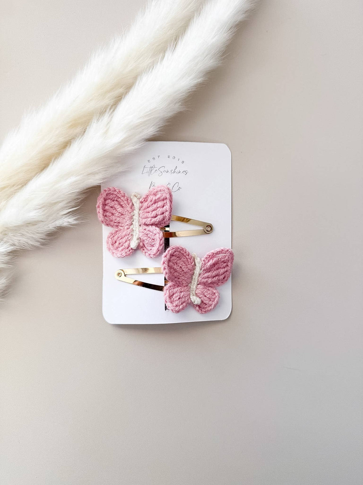 Crochet Butterflies Hair Clips & Nylon Headbands