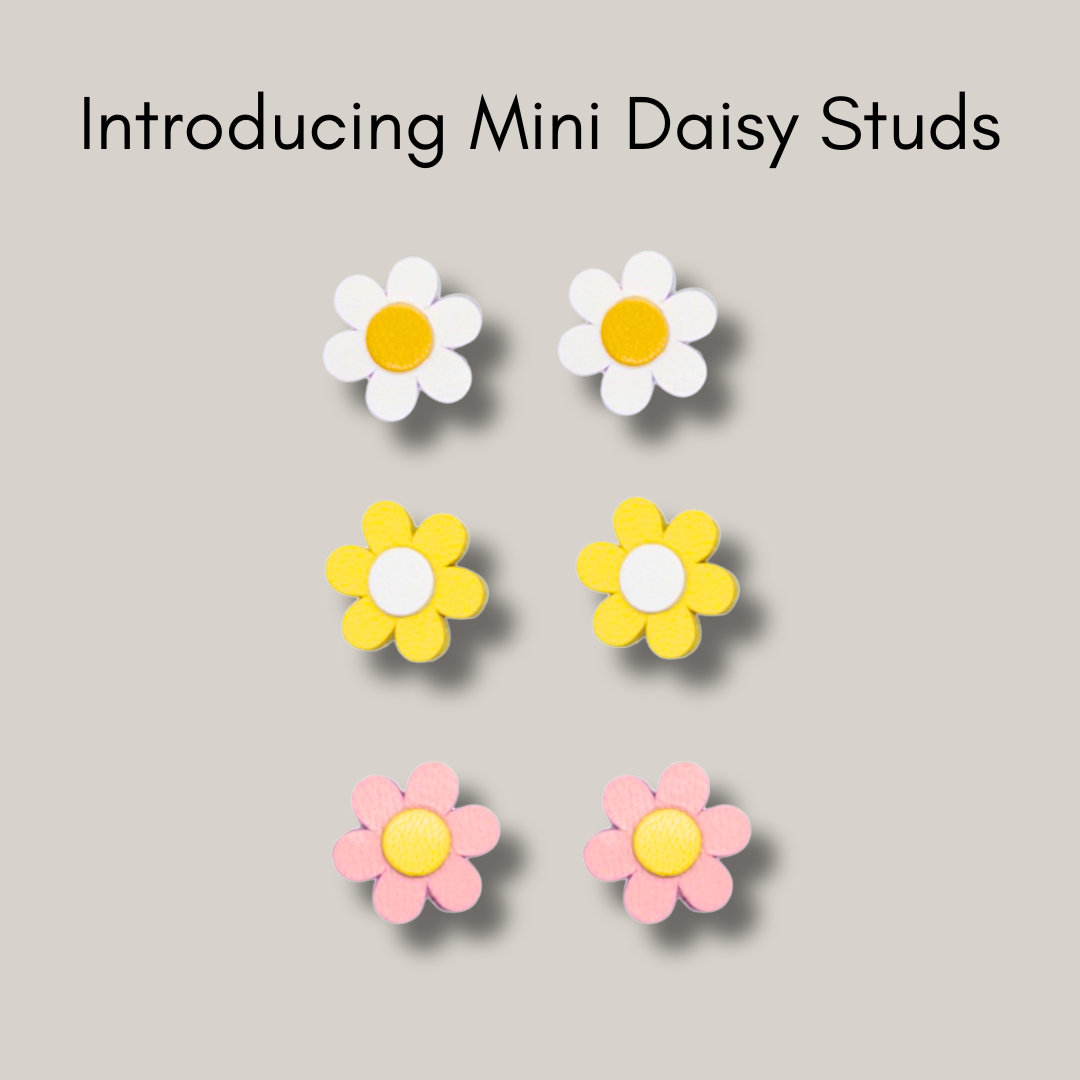 Daisy Flower Stud Earrings // Spring, Summer, Floral, Studs
