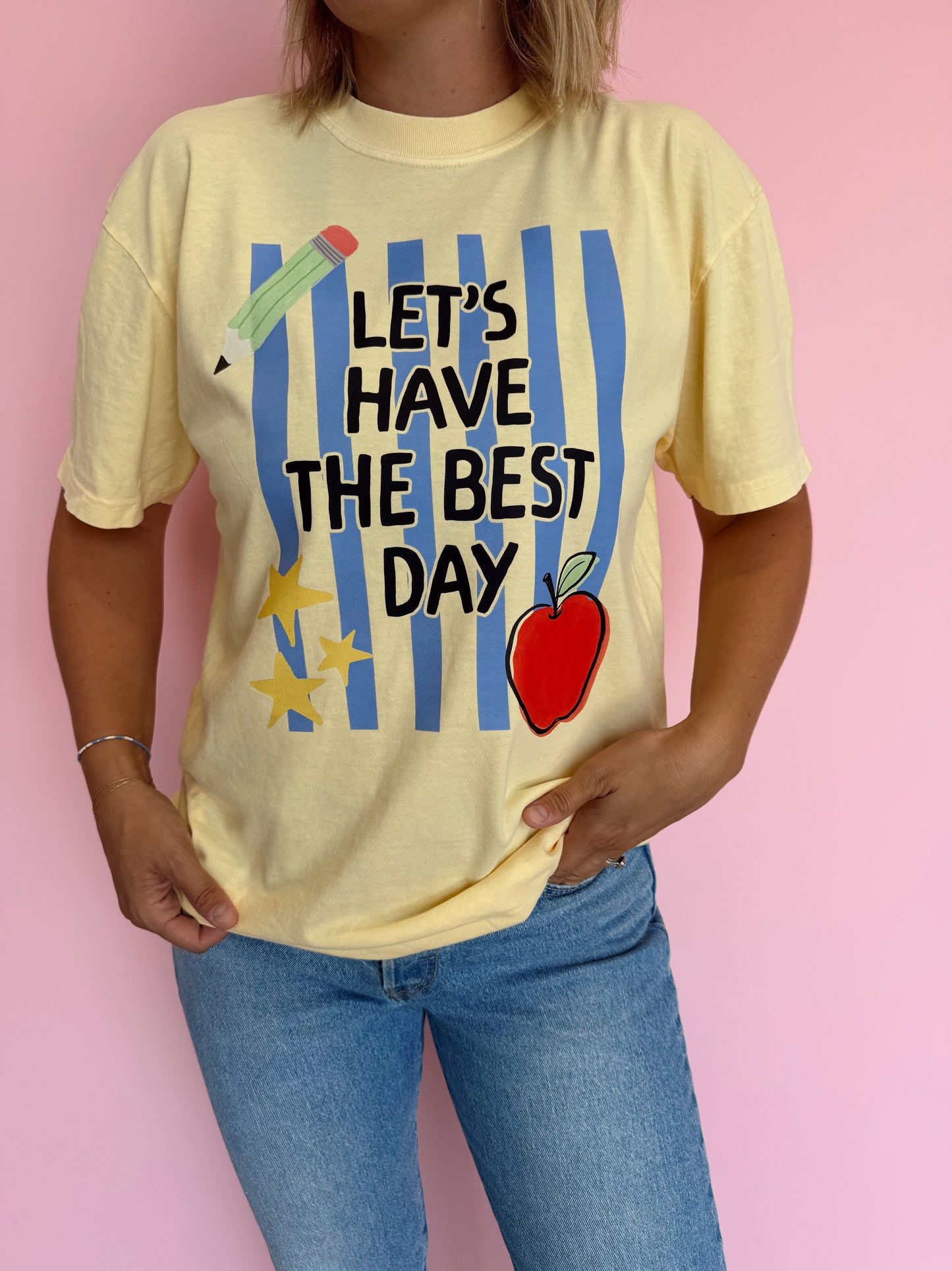 Let’s Have the Best Day | Striped Tee