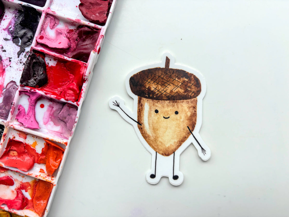 Acorn Vinyl Sticker Woodland Nature Aesthetic