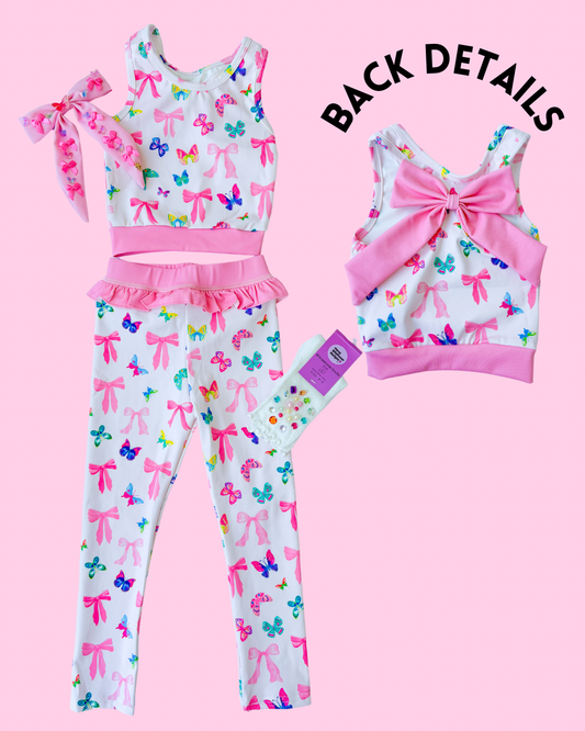 Bow and Butterfly Athletic Set