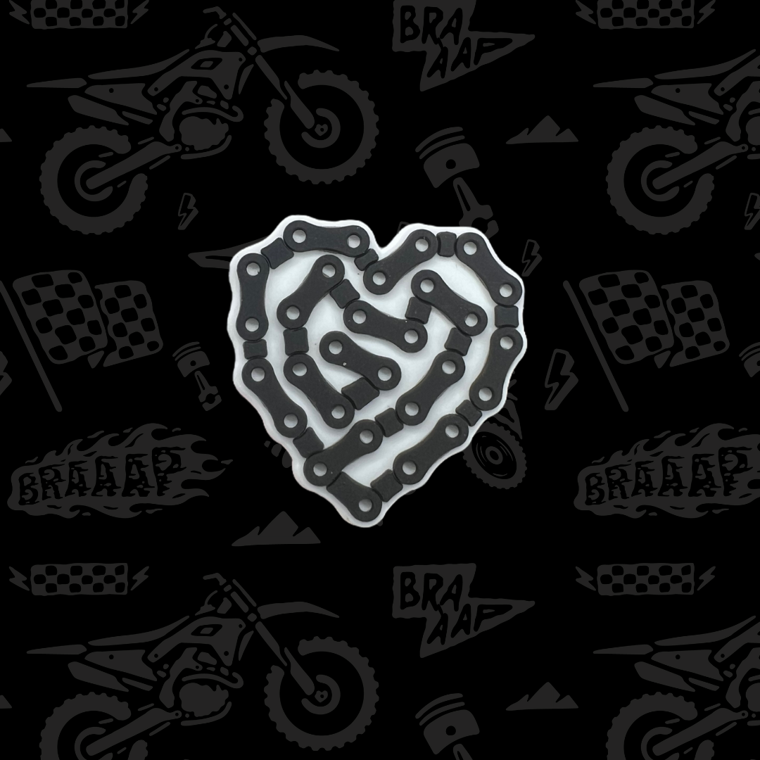 Chain Heart Croc Charm