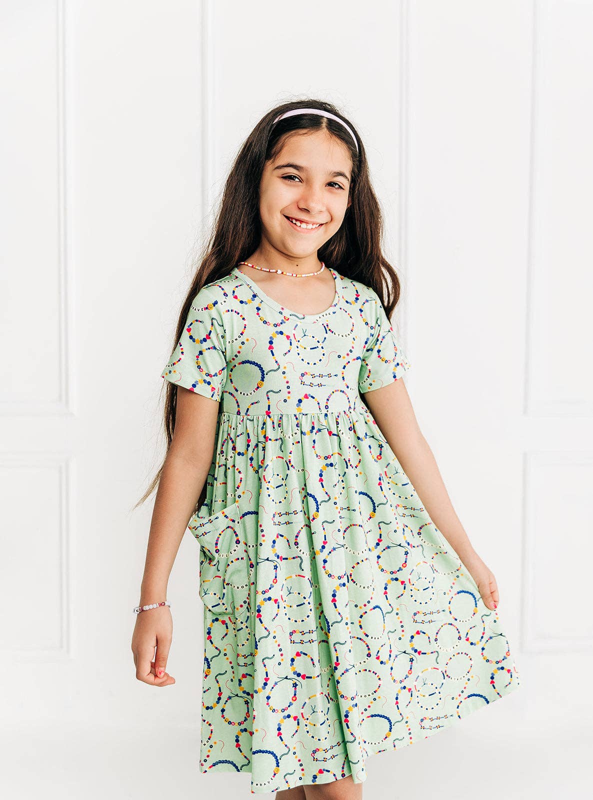 Friendship Bracelet Pocket Twirl Dress