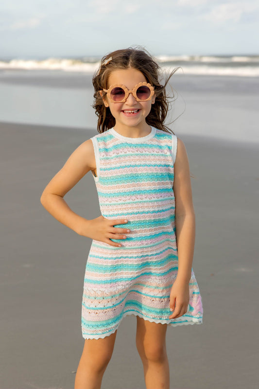 Seashore Stripe Knit Dress Set