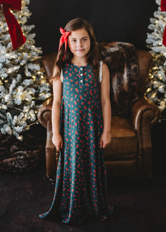 *PREORDER* Christmas Rose Maxi Gown