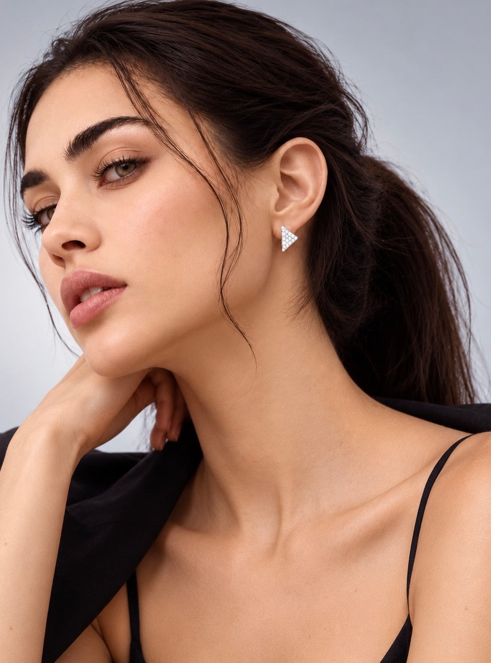 ER113WL B.Tiff Large Pavé Supera Earrings