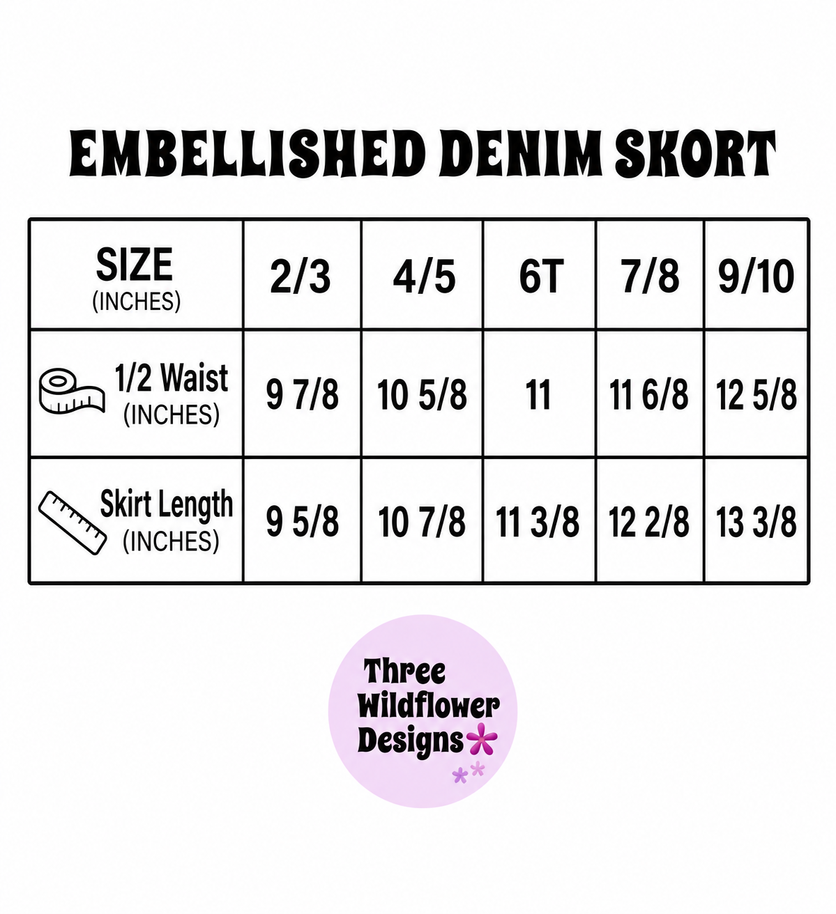 Denim Embellished Skort