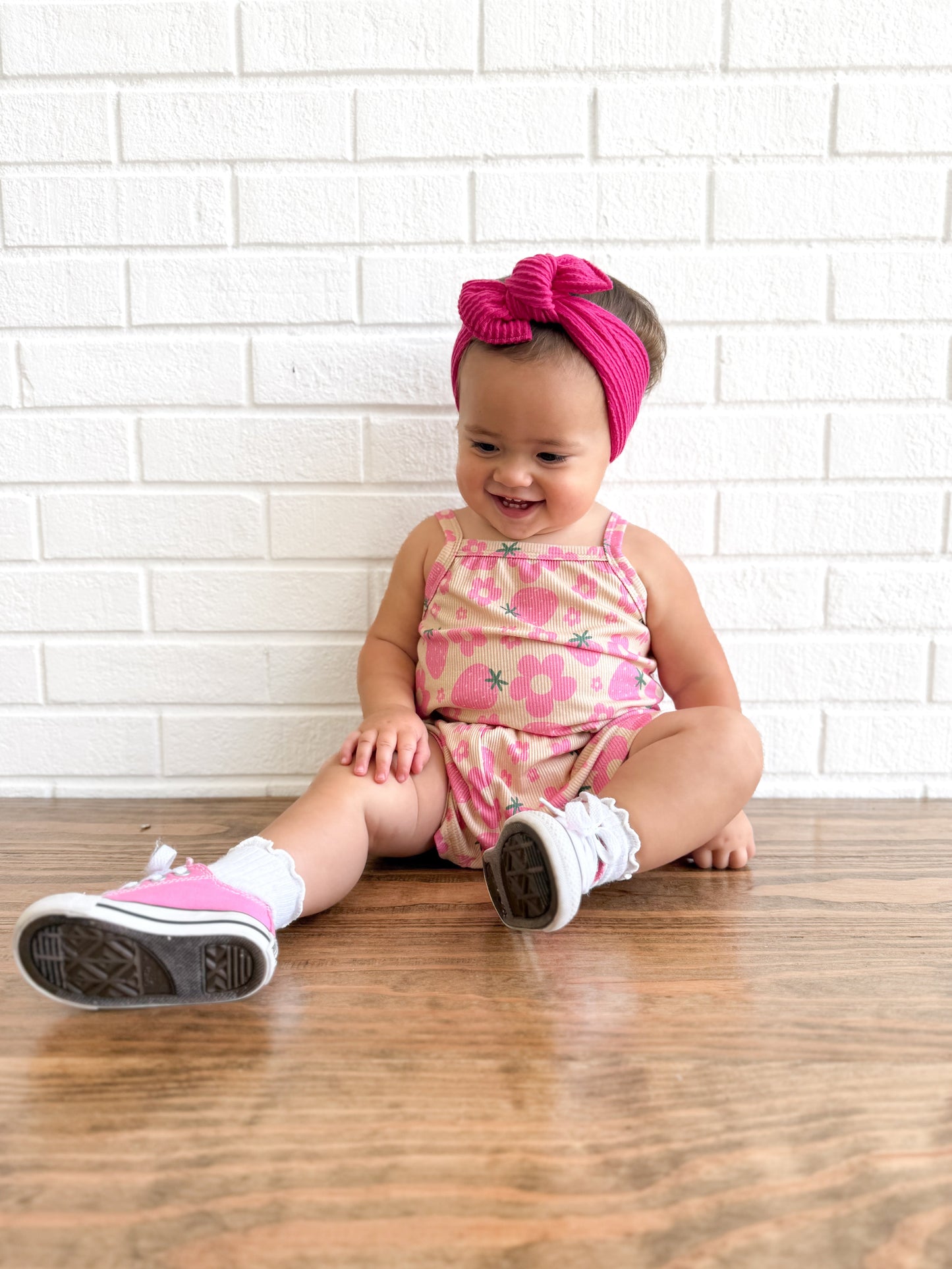 Strawberry summer- Ribbed bamboo set PRE ORDER