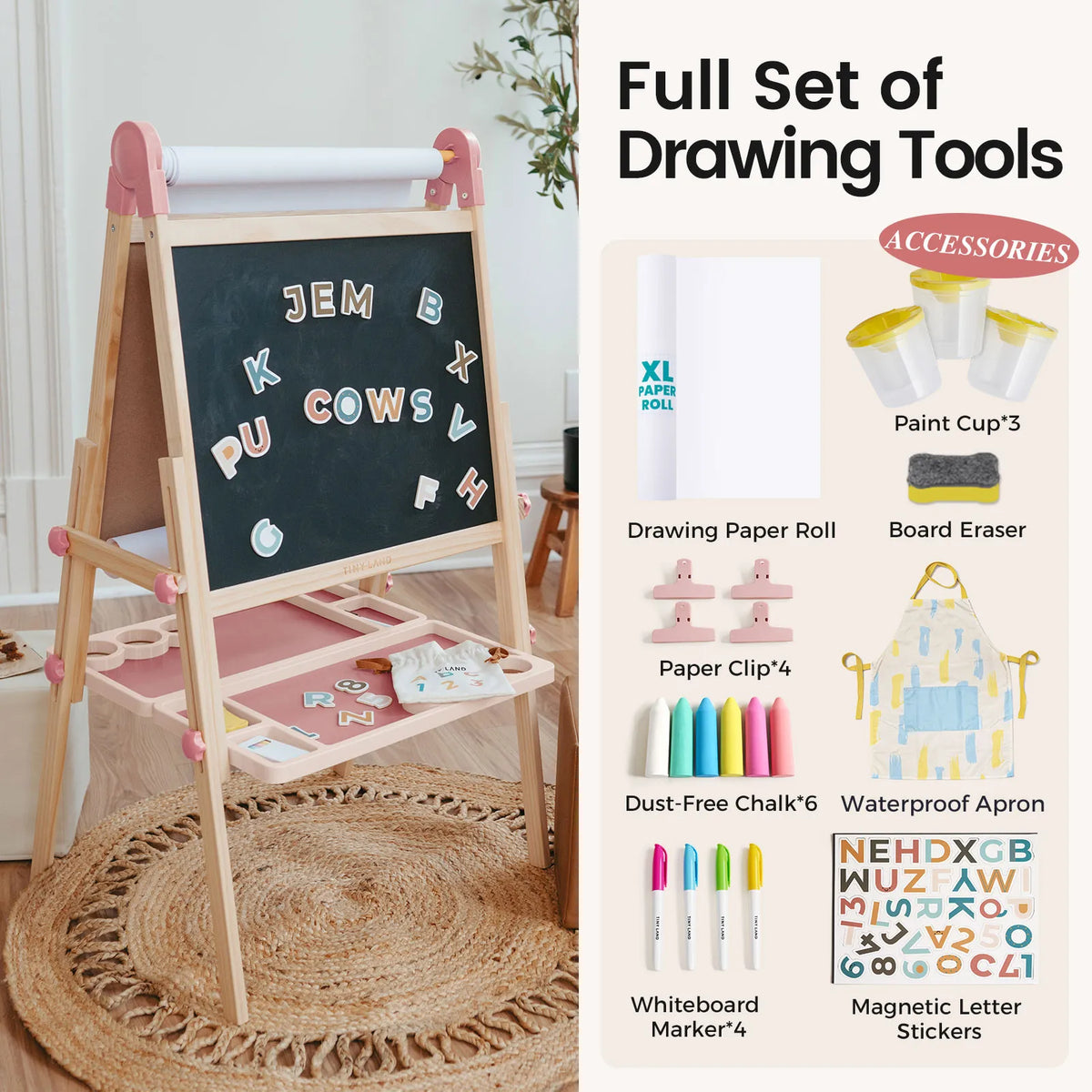 Tiny Land® Magnitales Easel for Kids