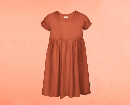 Organic Cotton Dress - Rust