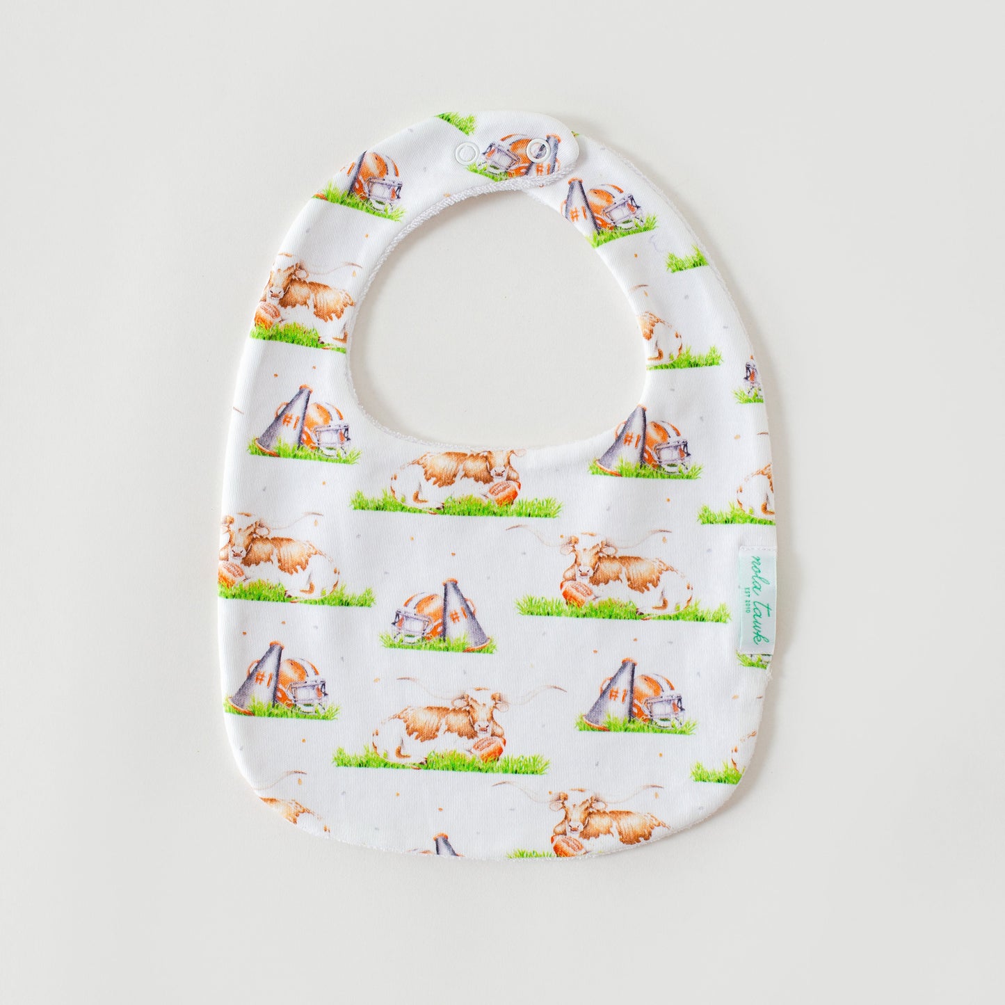 Mascot Mania in Texas Organic Cotton Baby Bib