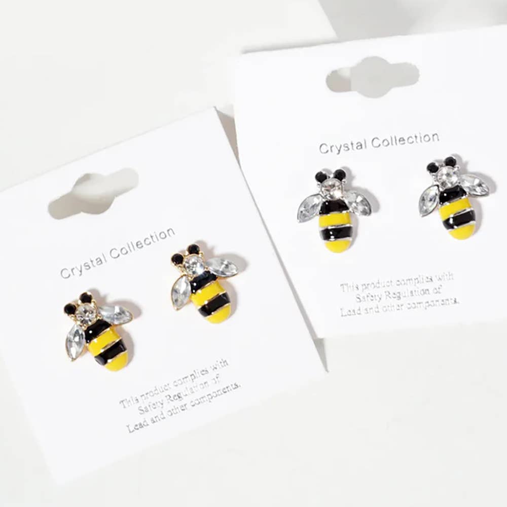 Honey Bee Stud Earrings