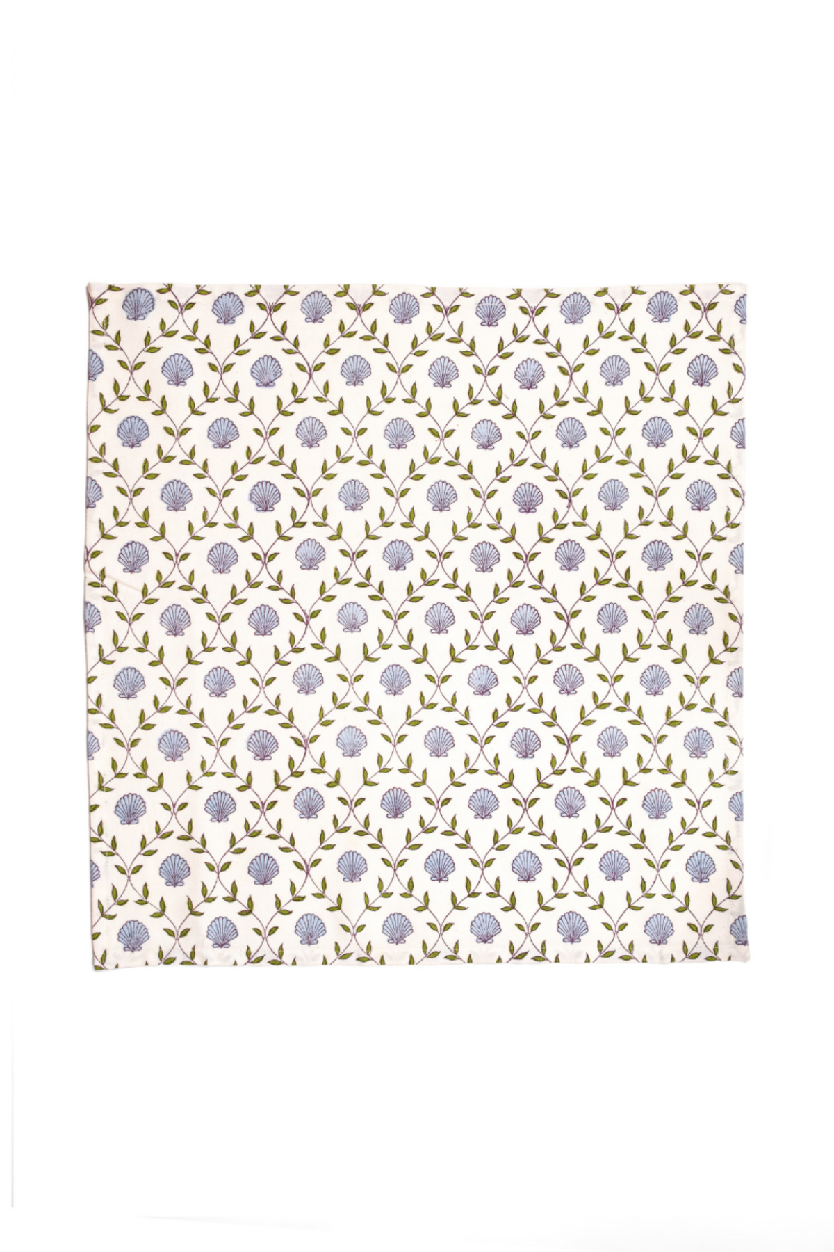 Seashell Blockprint Napkins, Set of 4