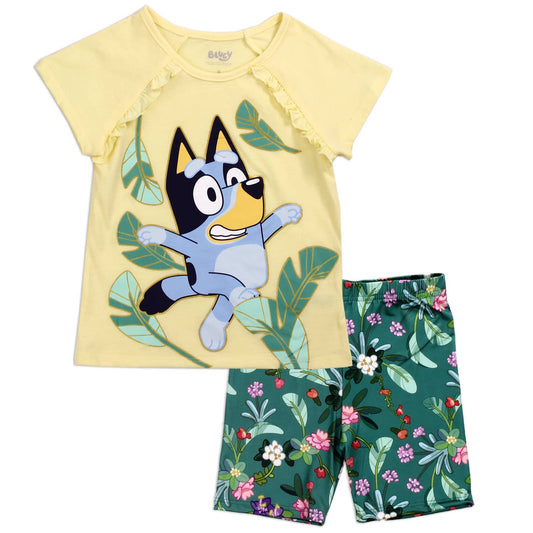 BLUEY Yellow/Floral Short Set