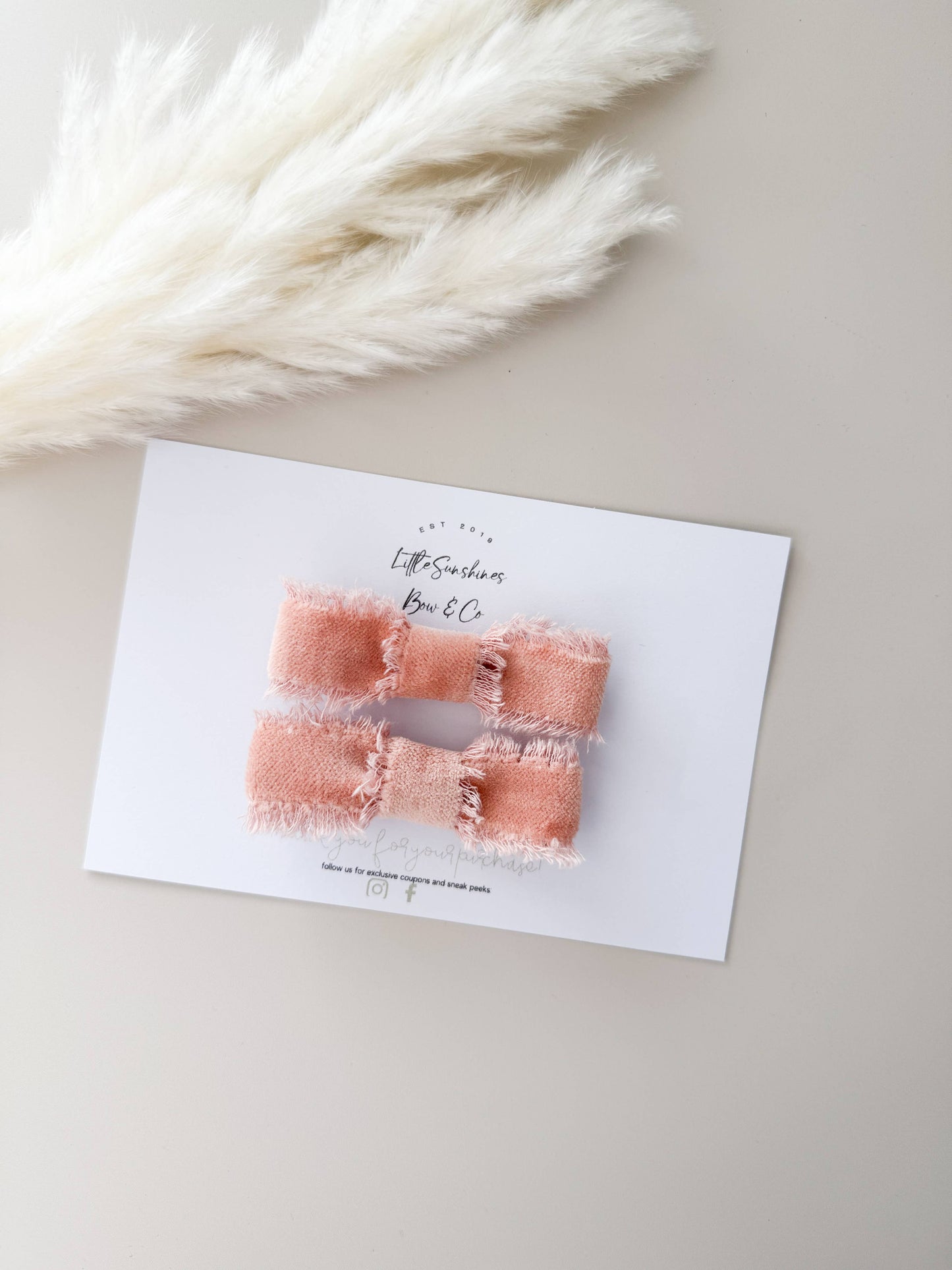 Velvet Fringe Hair Bows