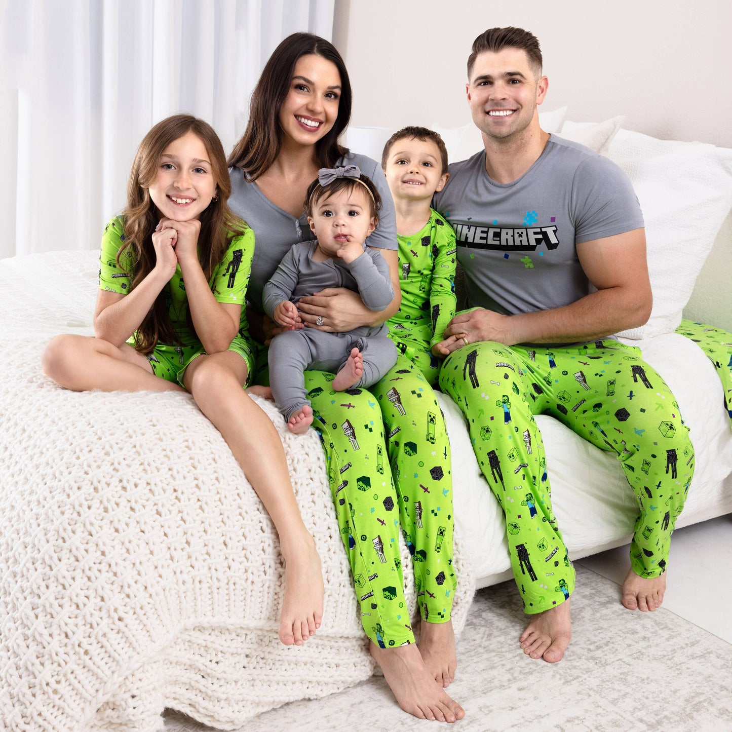 Minecraft Mob Squad Bamboo Kids Pajama Short Set