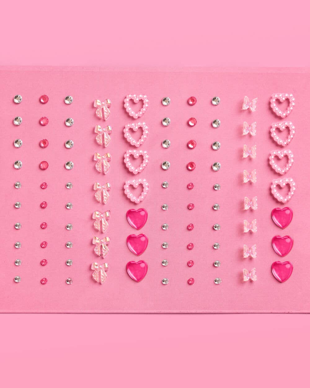 Bow + Heart face gems, Festival, Bachelorette, Coquette
