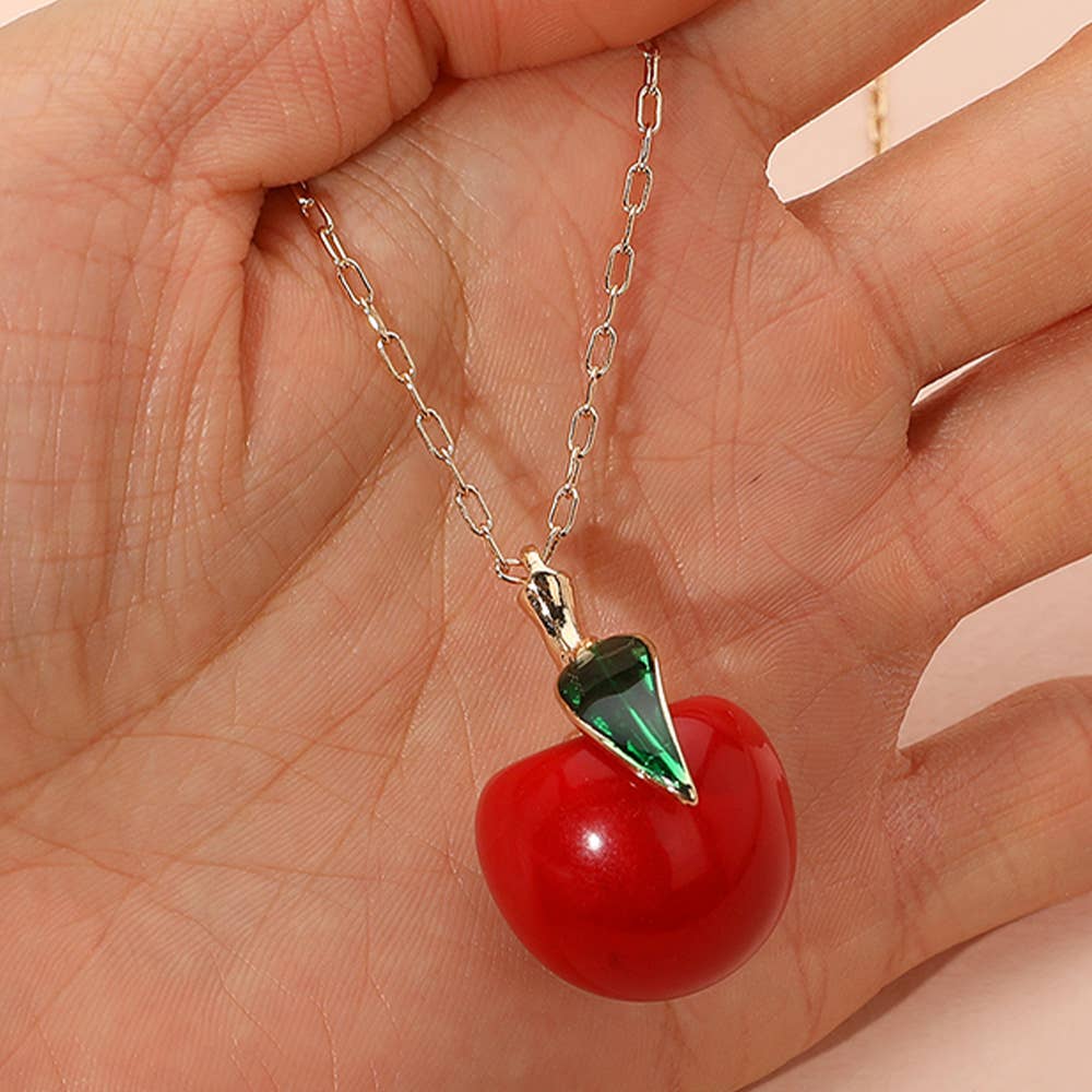 Apple Pendant Necklace
