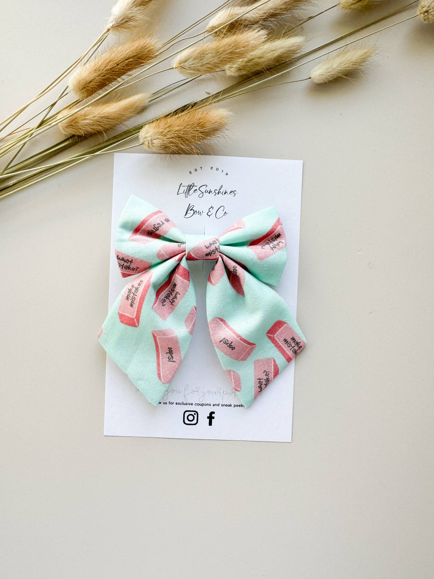 Erasers- Back to School Sailor Bow