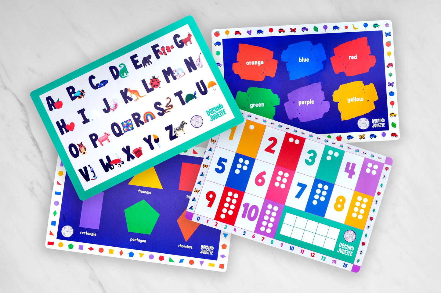 4-Pack Placemat Bundle: “Now I Know My”