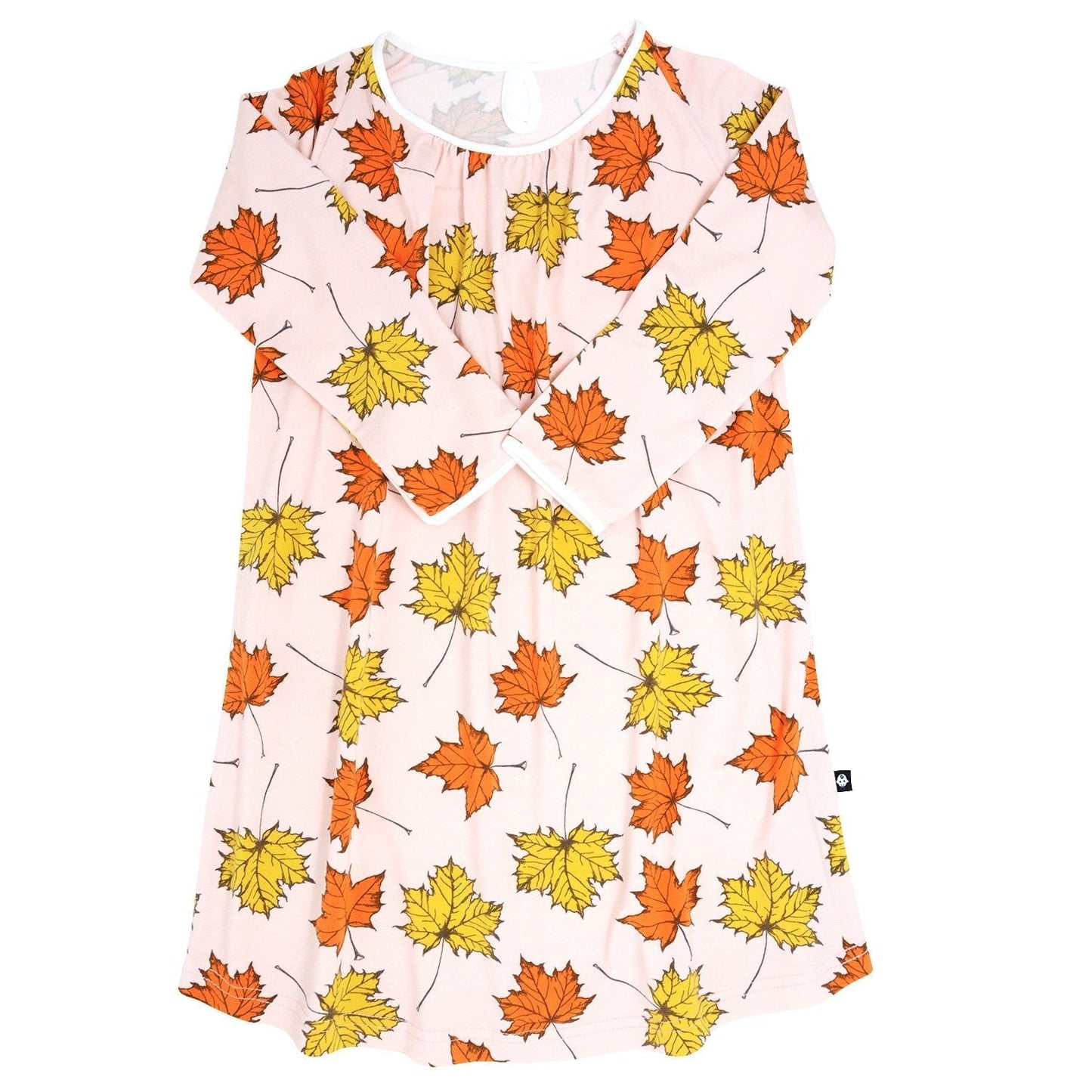 Sweetheart Dress - Pink Leaves