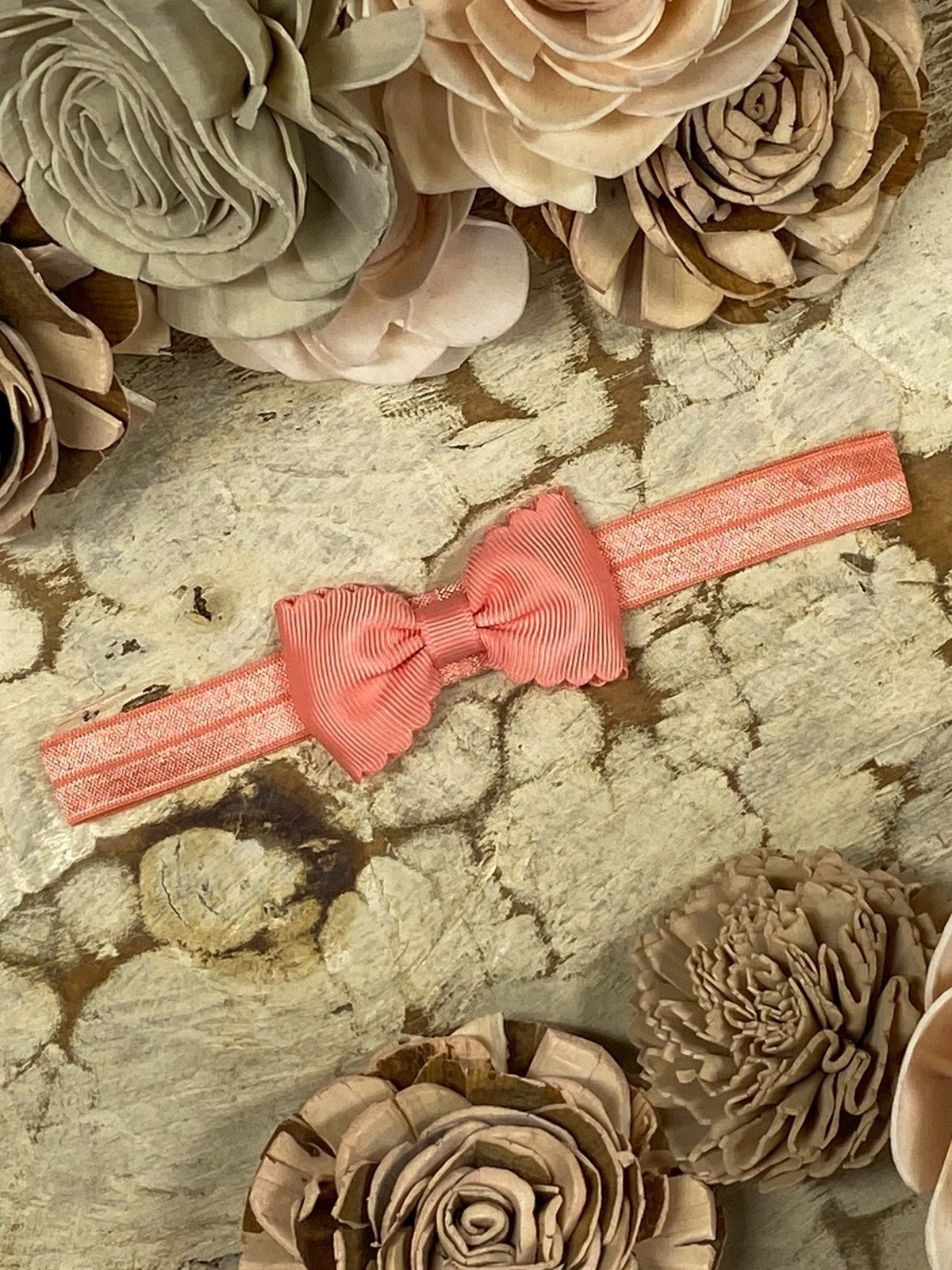 Bitty Scalloped Bow - Headband - 2.5"