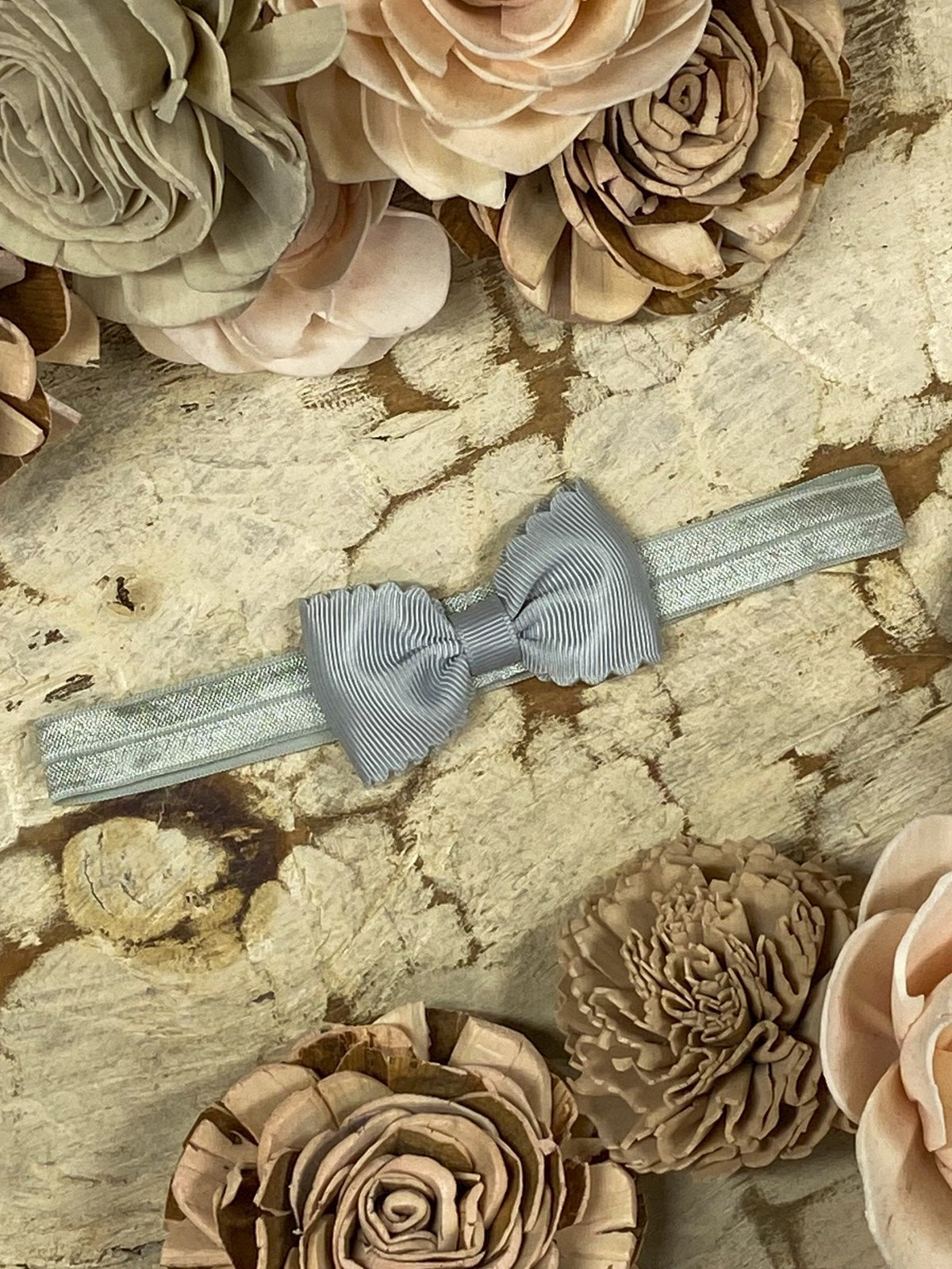 Bitty Scalloped Bow - Headband - 2.5"