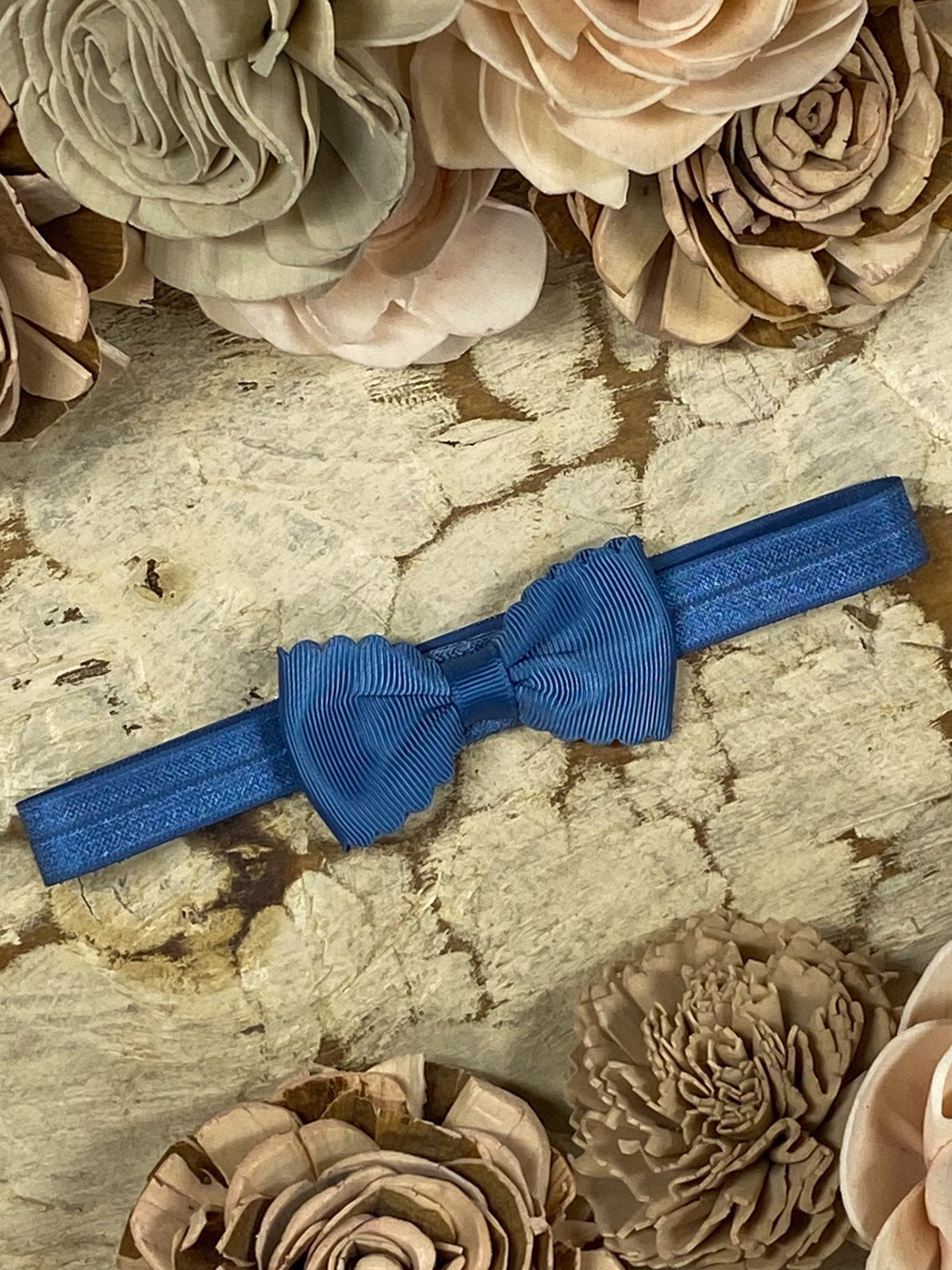 Bitty Scalloped Bow - Headband - 2.5"