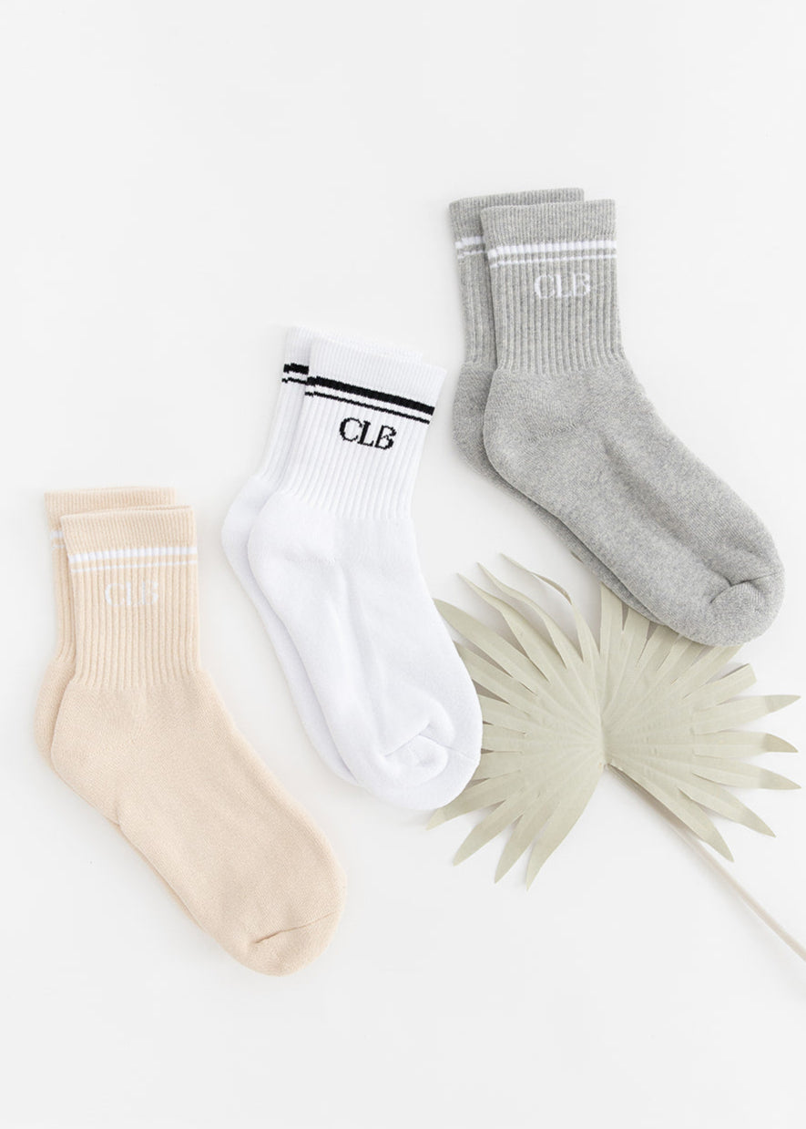 White | Half Crew Socks | Foot Soldier Mom™ | Cushioned Comfort for All-Day Support