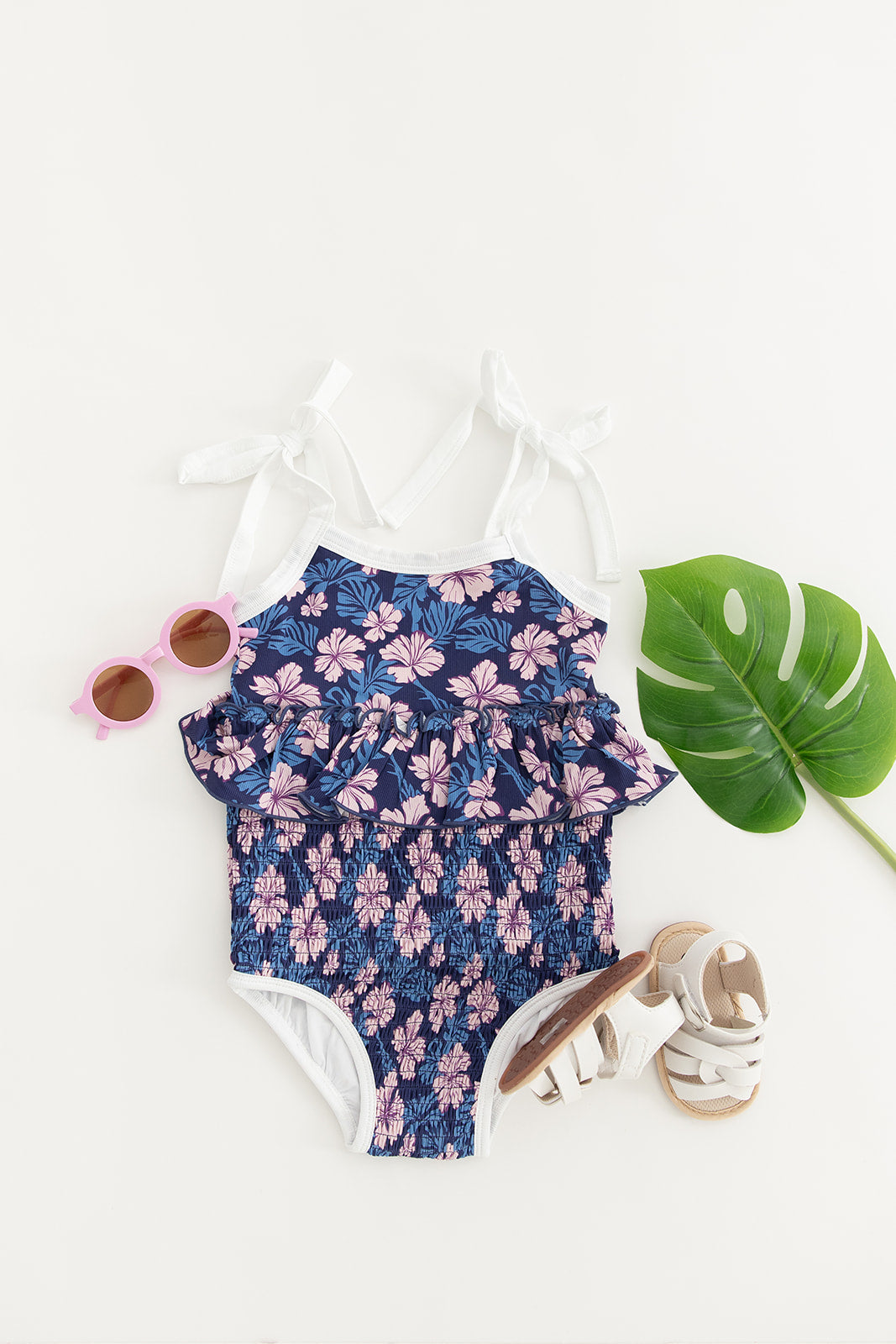 Twilight Blossoms | One Piece Smocked Swimsuit