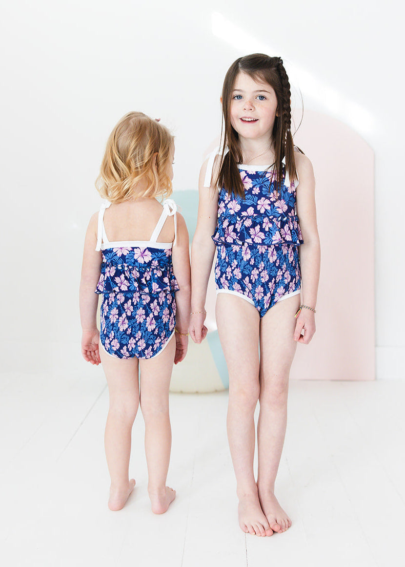Twilight Blossoms | One Piece Smocked Swimsuit