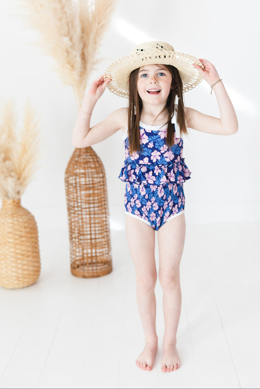 Twilight Blossoms | One Piece Smocked Swimsuit
