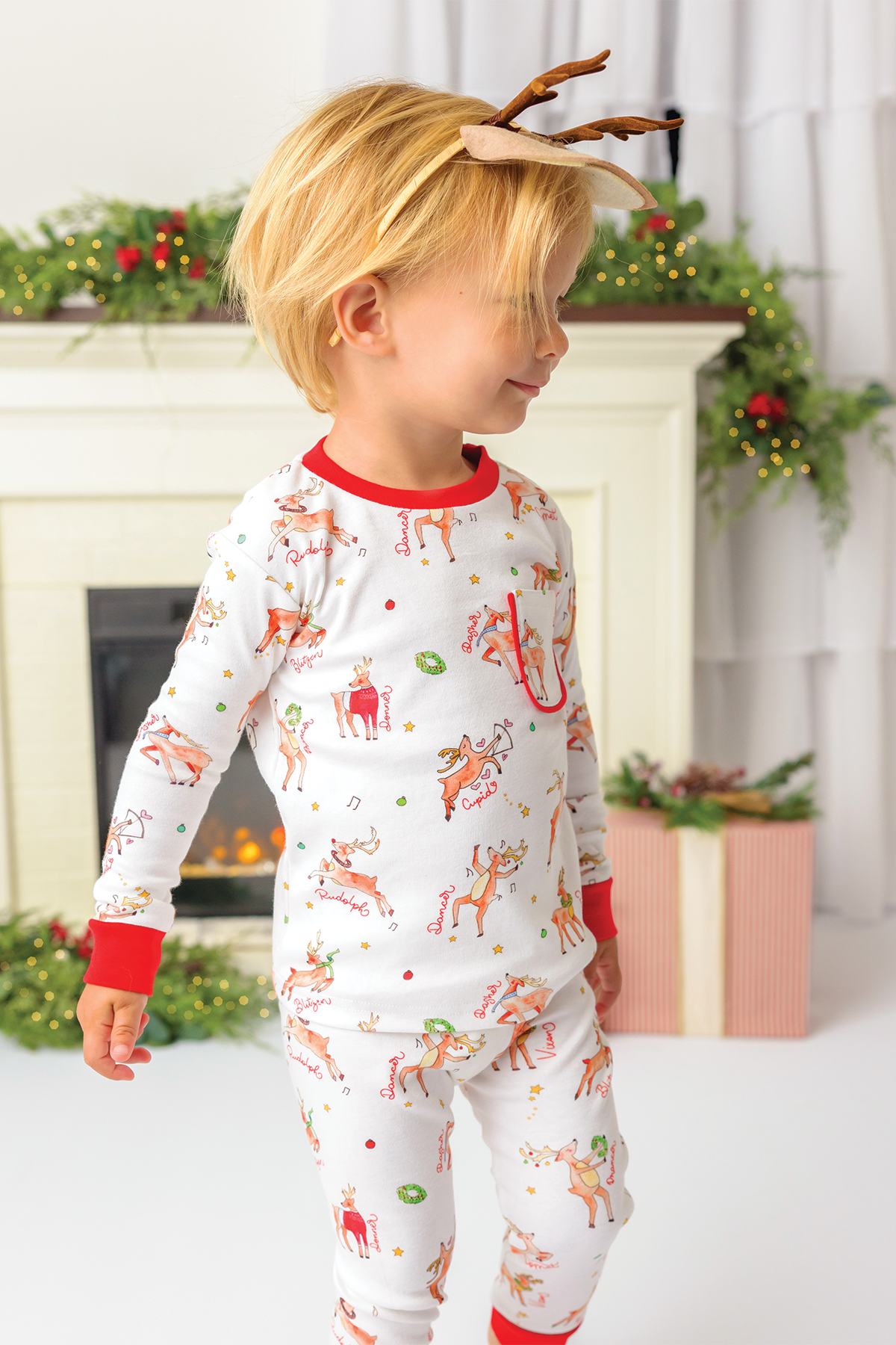 Oh Deer, Christmas is Here! Organic Cotton Pajama Set