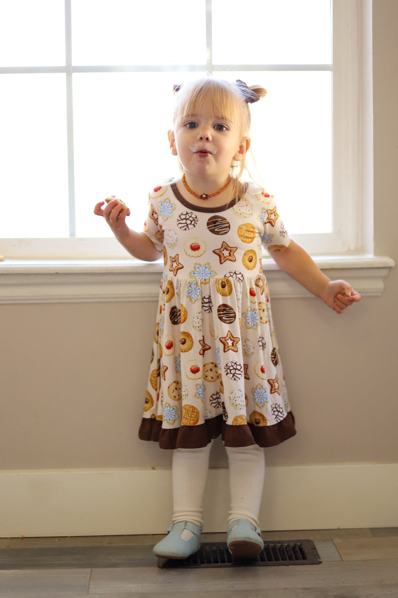 Cookie Swap | Toddler & Girls Bamboo Ruffle Twirl Dress