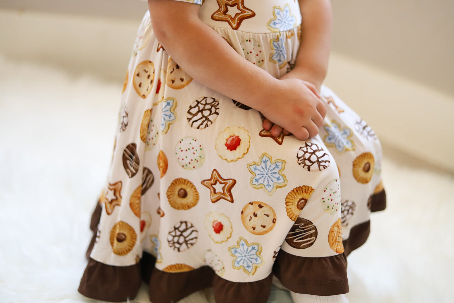 Cookie Swap | Toddler & Girls Bamboo Ruffle Twirl Dress