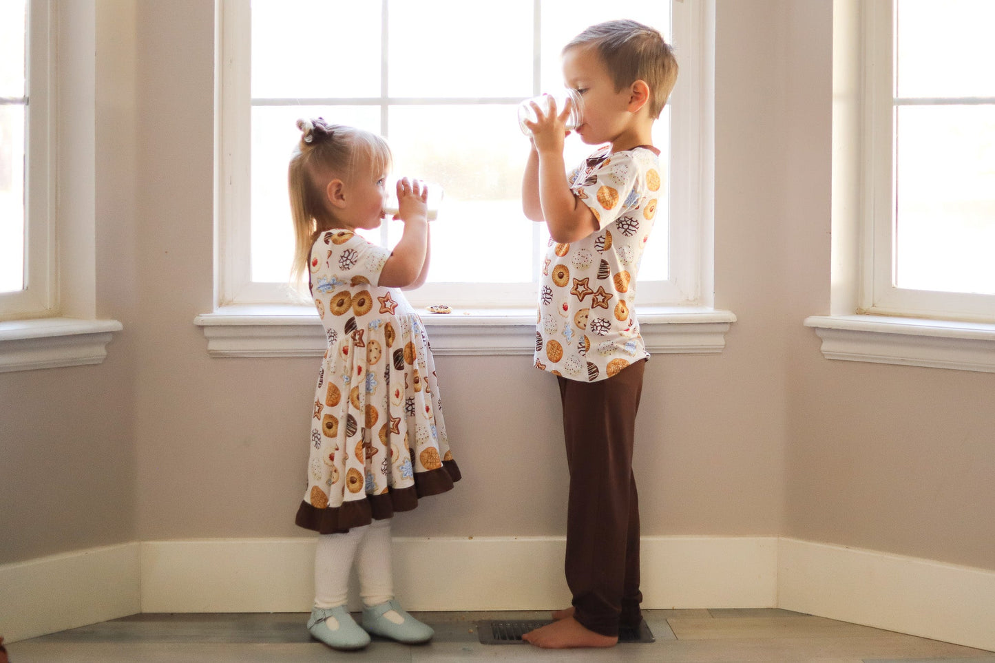 Cookie Swap | Toddler & Girls Bamboo Ruffle Twirl Dress