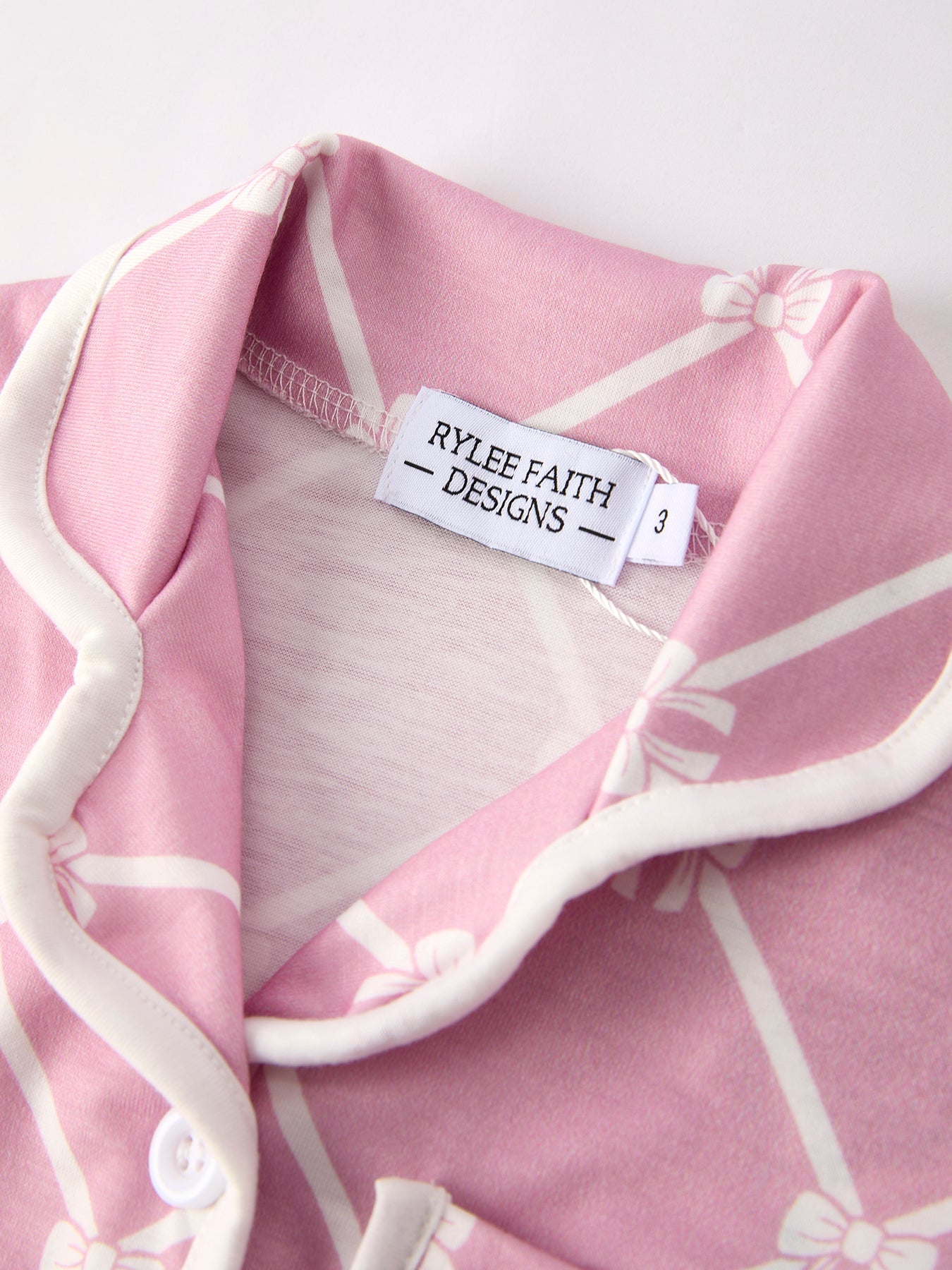 Bow Lapel Pajamas- mommy and me matching