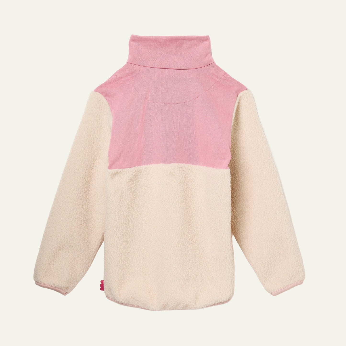 Recycled Cotton and Sherpa Pink Zip up