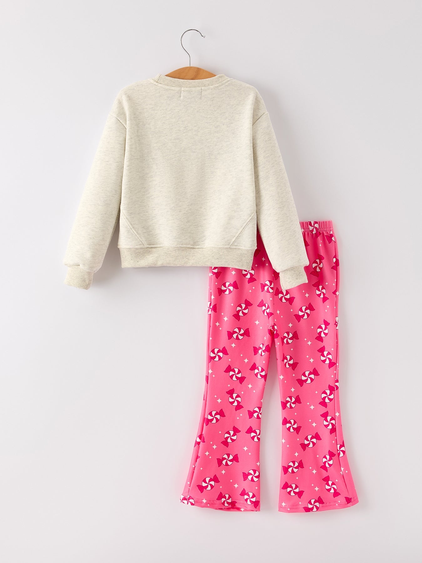 Winter Christmas "Little Sugar Plum" Embroidered Lollipop Chenille Patches Girls Set