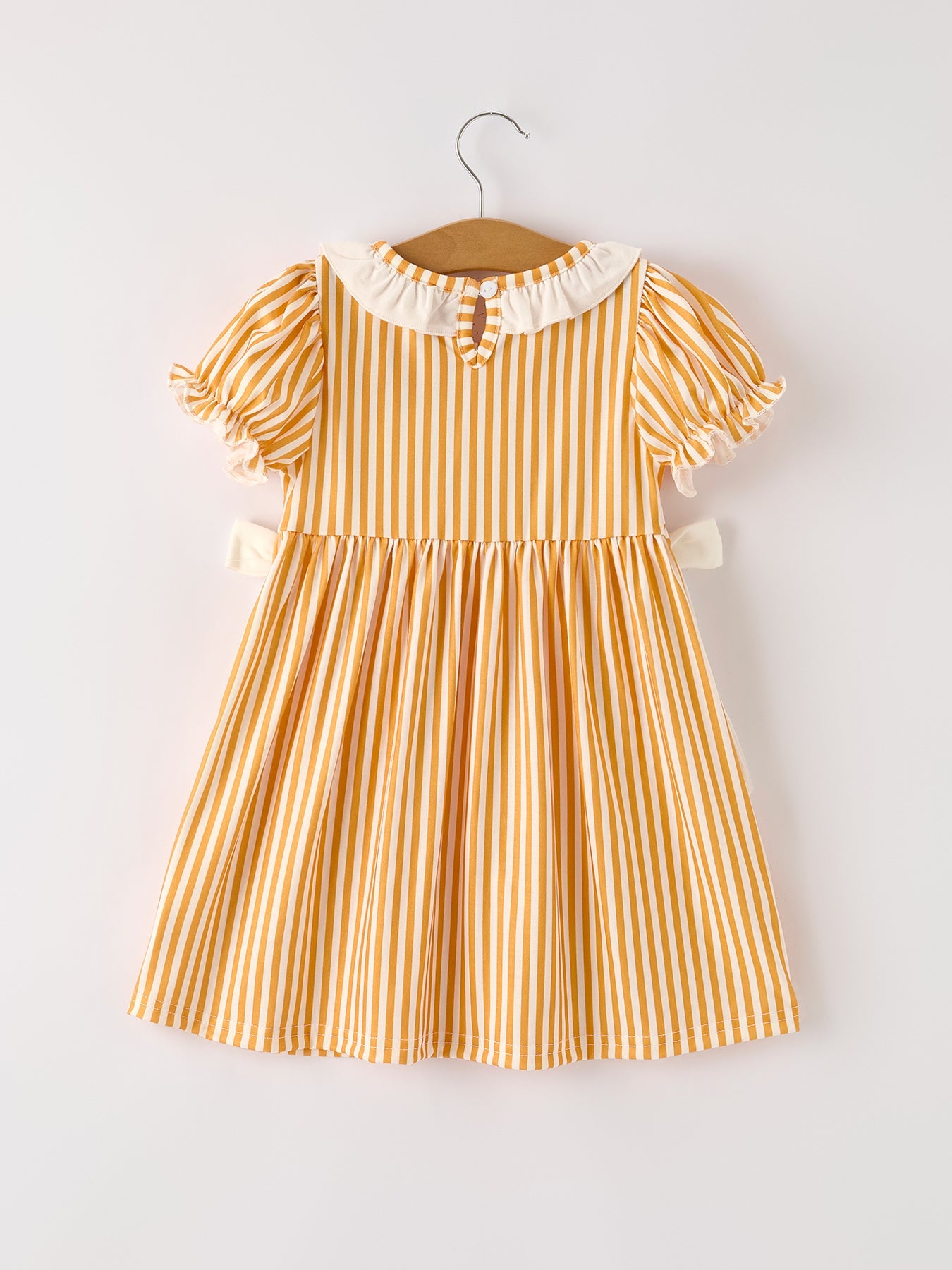 Fall Thanksgiving Smock Embroidery Baby Girl Dress