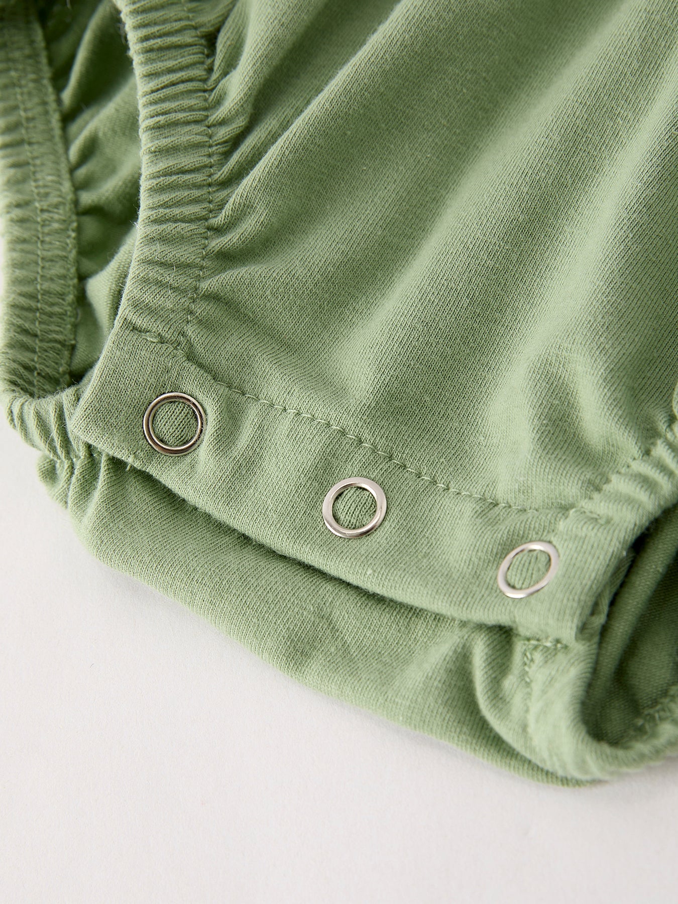 Fall Thanksgiving Smock Embroidered Green  Baby Girl Romper