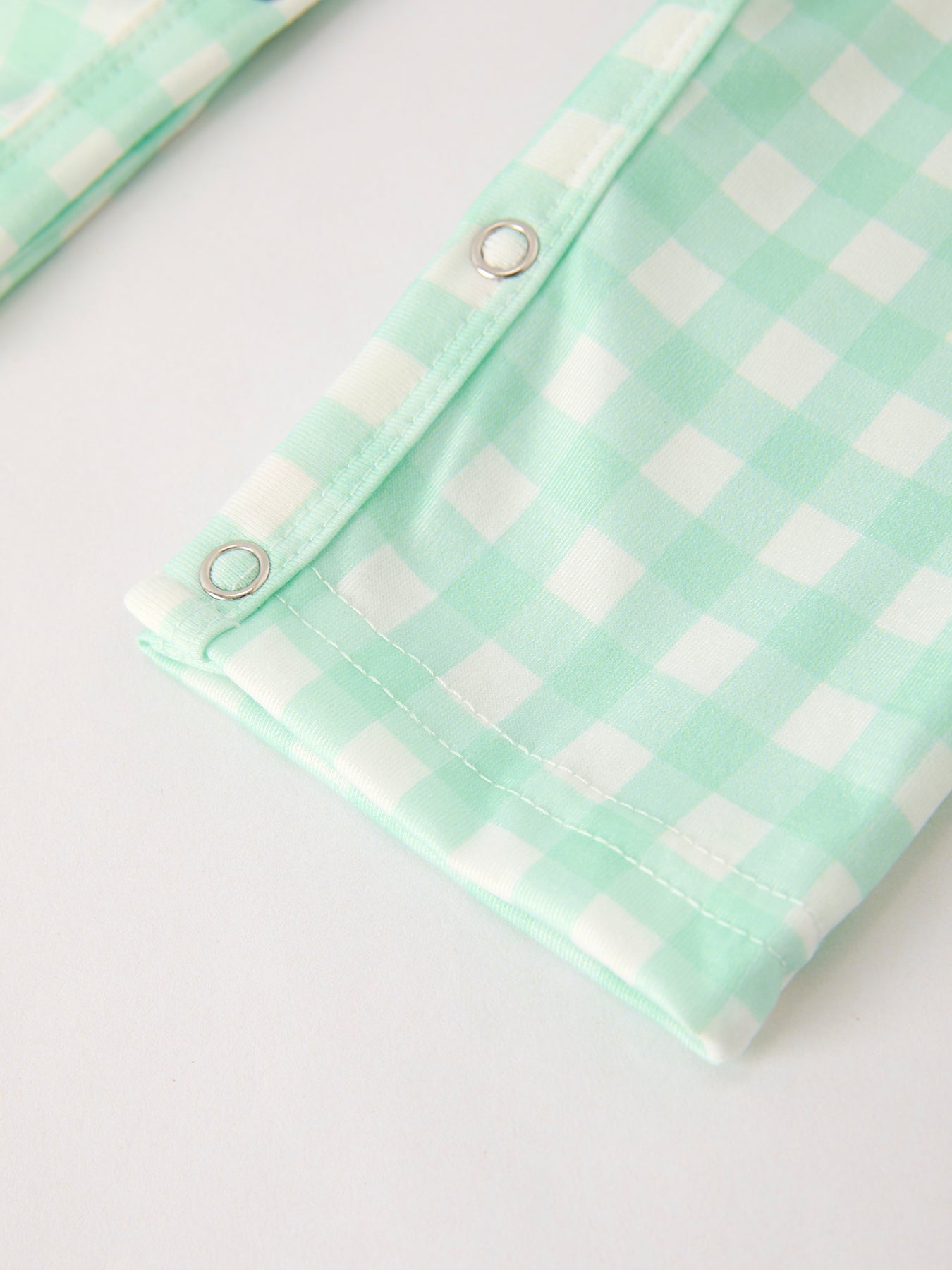 Fall Thanksgiving Green Smock Embroidered Plaid Baby Boys Romper